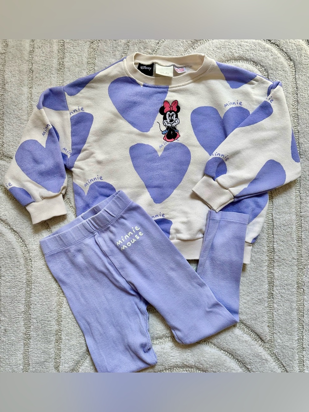 Zara Disney Minnie Mouse Sweatshirt + Leggings Set